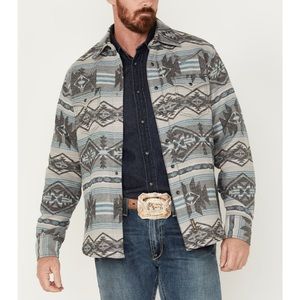 NWOT MENS WRANGLER SOUTHWESTERN PRINT LONG SLEEVE BUTTON UP